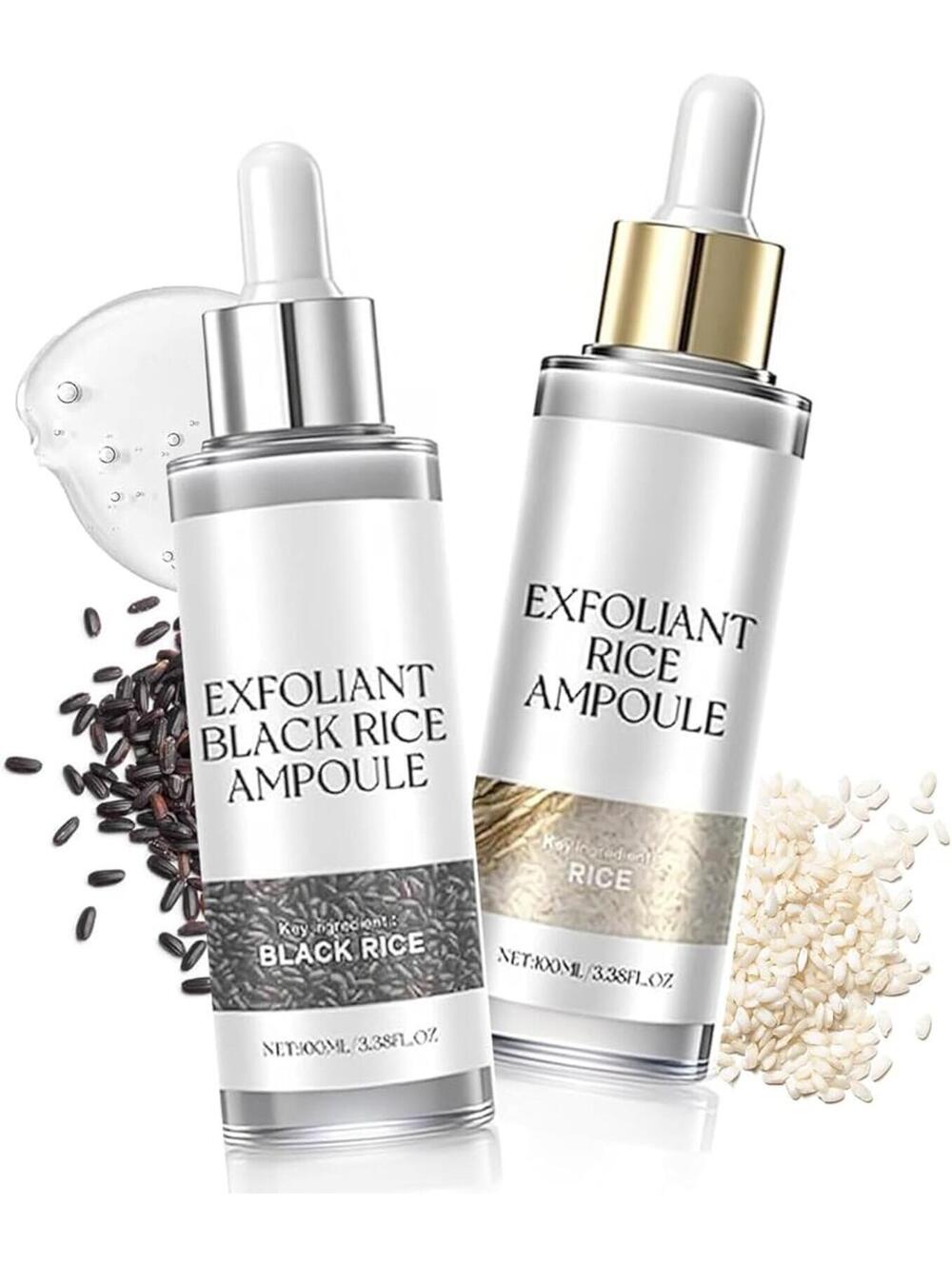 2/$20 ✨ Peel Shot Rice & Black Rice Exfoliating Ampoule Set 2x100ml NIB